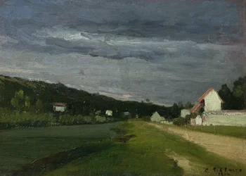Landskap med stormig himmel, 1864